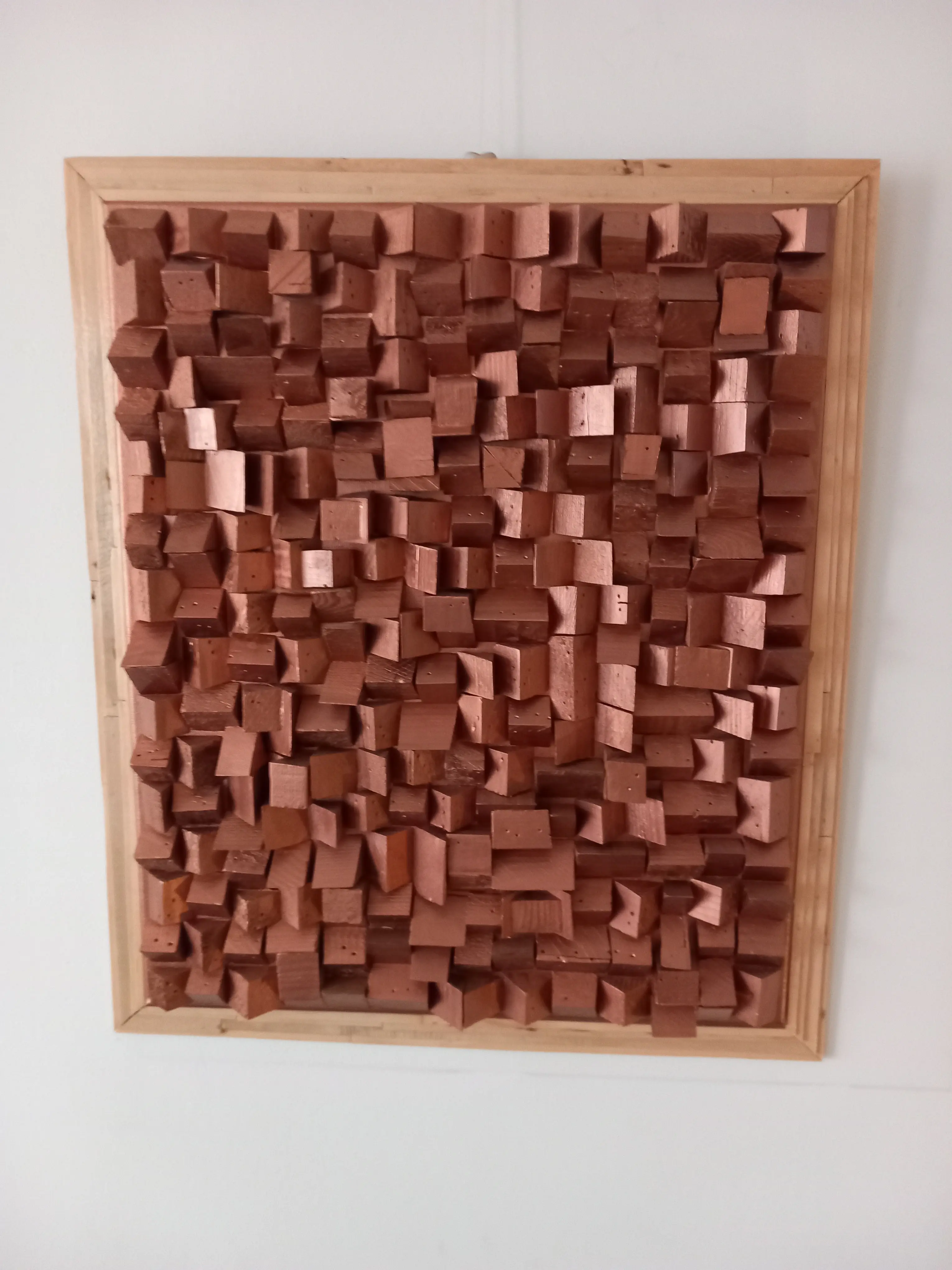 Blokjes Brons 70x56cm cm - Karl van Stek